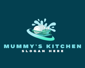 Dishwashing Kitchen Utensils logo design