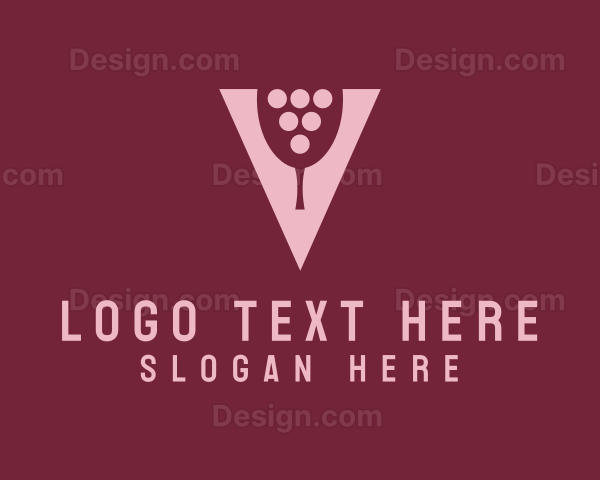 Abstract Grape Wine Logo