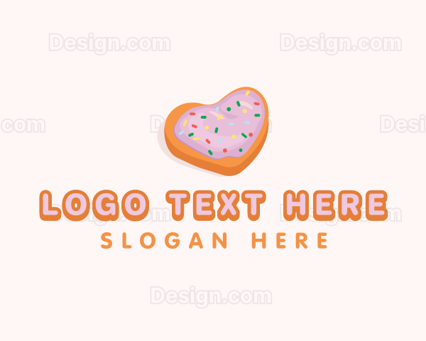 Heart Cookie Dessert Logo