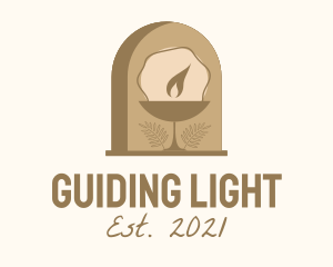 Brown Tomb Candlelight  logo design