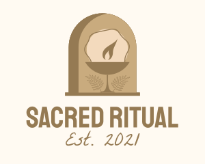 Brown Tomb Candlelight  logo design