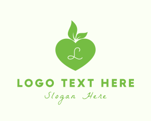 Heart Organic Apple Leaf  logo