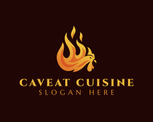 Chicken Flame Cuisine logo design