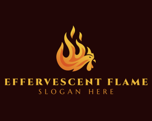 Chicken Flame Cuisine logo design