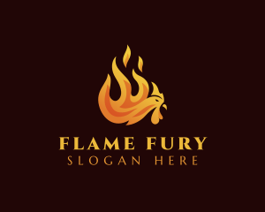 Chicken Flame Cuisine logo design