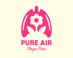 Pink Flower Respiratory Lungs logo