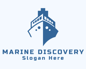 Blue Marine Battleship logo design