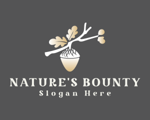 Nature Acorn Branch logo design