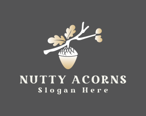 Nature Acorn Branch logo design