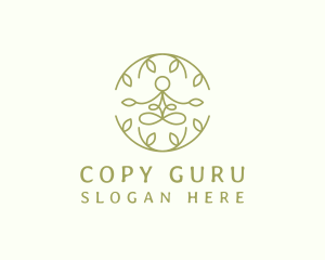 Leaf Yoga Wellness logo design