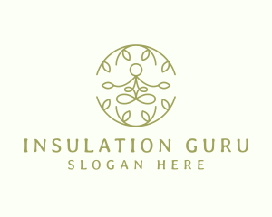 Leaf Yoga Wellness logo design