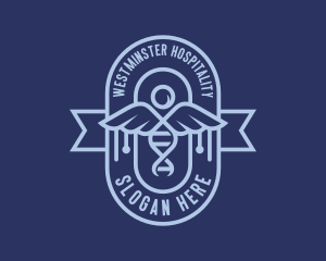 Medical Caduceus Genetics  logo design