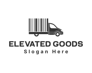 Delivery Truck Barcode logo design