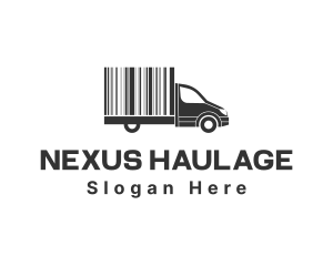 Delivery Truck Barcode logo design