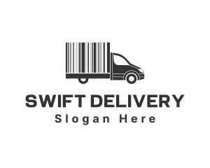 Delivery Truck Barcode logo design