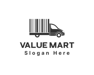 Delivery Truck Barcode logo design