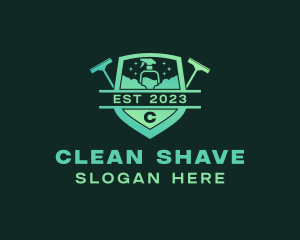 Cleaning Squeegee Sprayer logo design