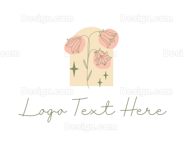 Dainty Sparkly Flower Logo