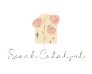 Dainty Sparkly Flower logo design