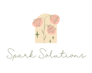 Dainty Sparkly Flower logo design