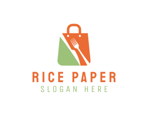 Cutlery Shopping Bag logo design