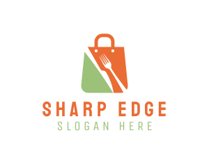 Cutlery Shopping Bag logo design