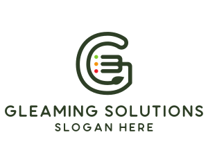 Leaf Fork Letter G logo design