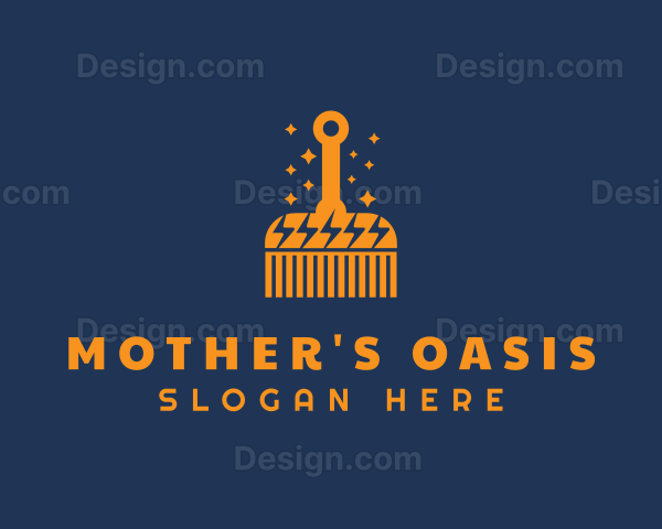 Clean Housekeeping Brush Logo