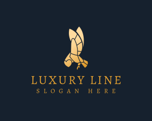 Flying Luxury Owl logo design