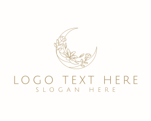 Floral Crescent Moon logo