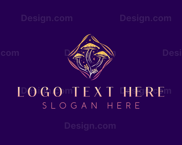 Mystical Mushroom Fungus Logo