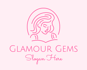 Pink Minimalist Lady logo