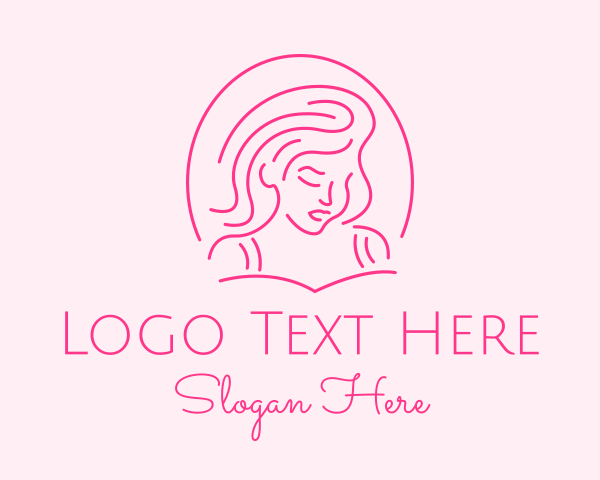 Pink Minimalist Lady logo