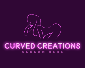 Alluring Naked Female logo design