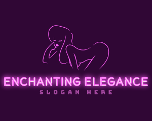 Alluring Naked Female logo design