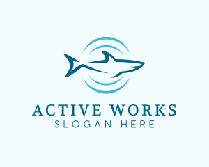 Shark Hunting Sonar logo design