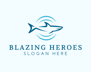 Shark Hunting Sonar logo design