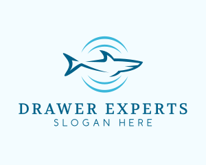 Shark Hunting Sonar logo design