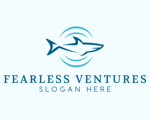 Shark Hunting Sonar logo design