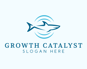 Shark Hunting Sonar logo design