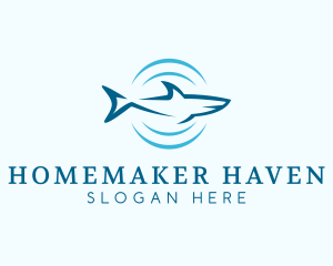 Shark Hunting Sonar logo design