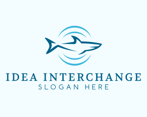 Shark Hunting Sonar logo design