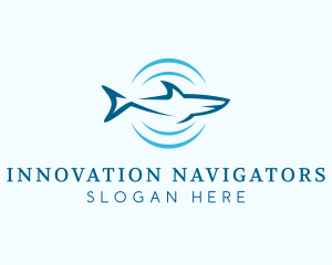 Shark Hunting Sonar logo design