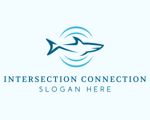 Shark Hunting Sonar logo design