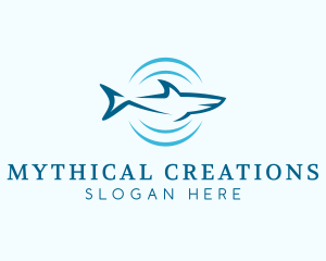 Shark Hunting Sonar logo design