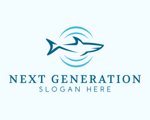 Shark Hunting Sonar logo design