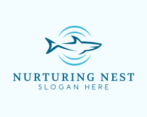 Shark Hunting Sonar logo design