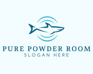 Shark Hunting Sonar logo design