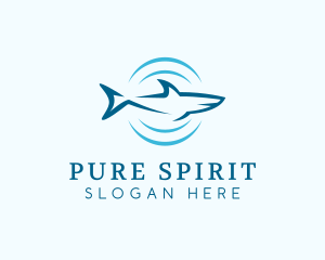 Shark Hunting Sonar logo design