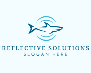 Shark Hunting Sonar logo design